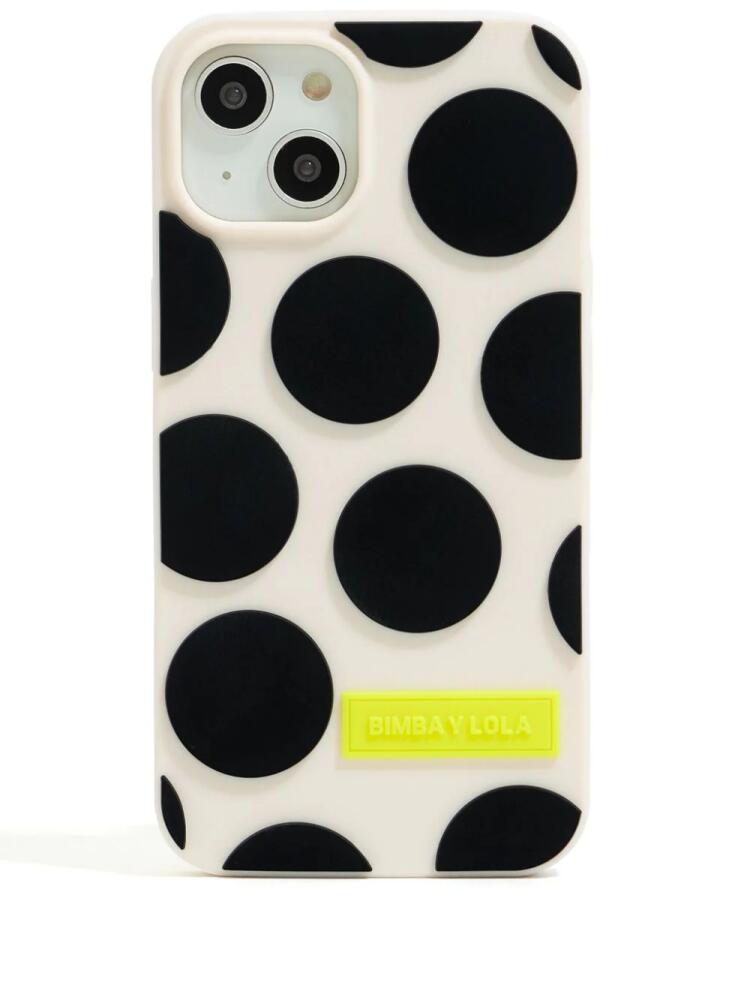 Bimba y Lola polka-dot iPhone 15 case - Neutrals Cover