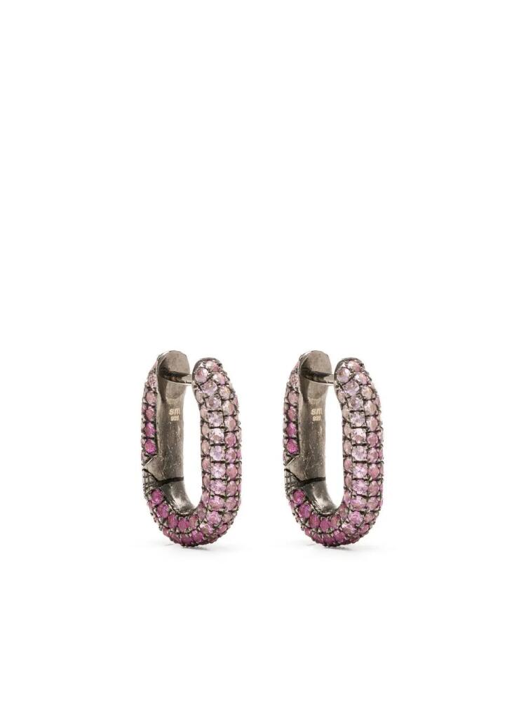 Selim Mouzannar saphire link earrings - Pink Cover