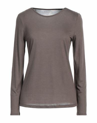 Purotatto Woman T-shirt Dove grey Modal, Milk protein fiber Cover