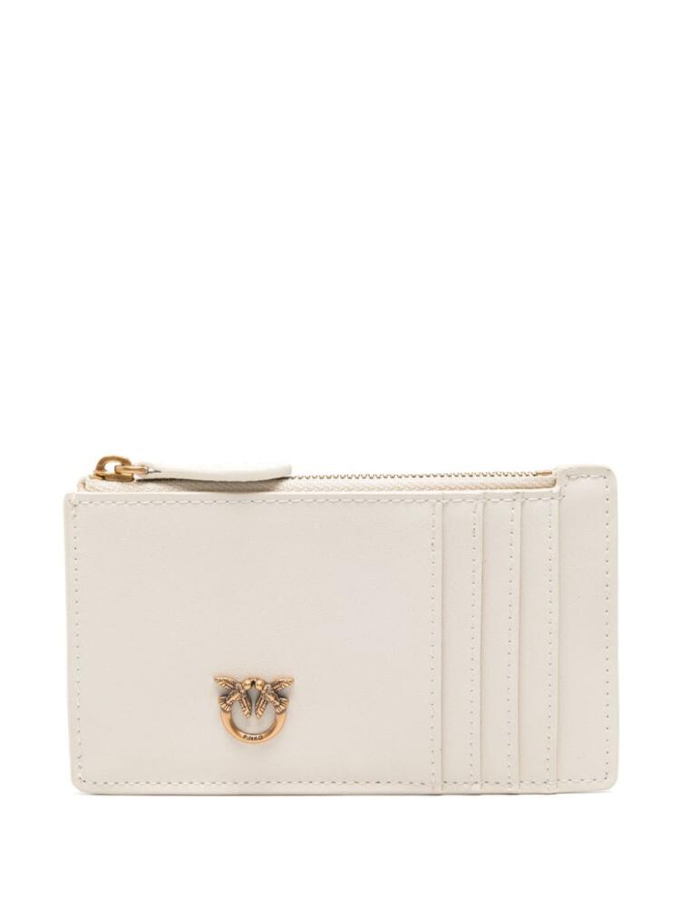 PINKO debossed-logo cardholder - White Cover