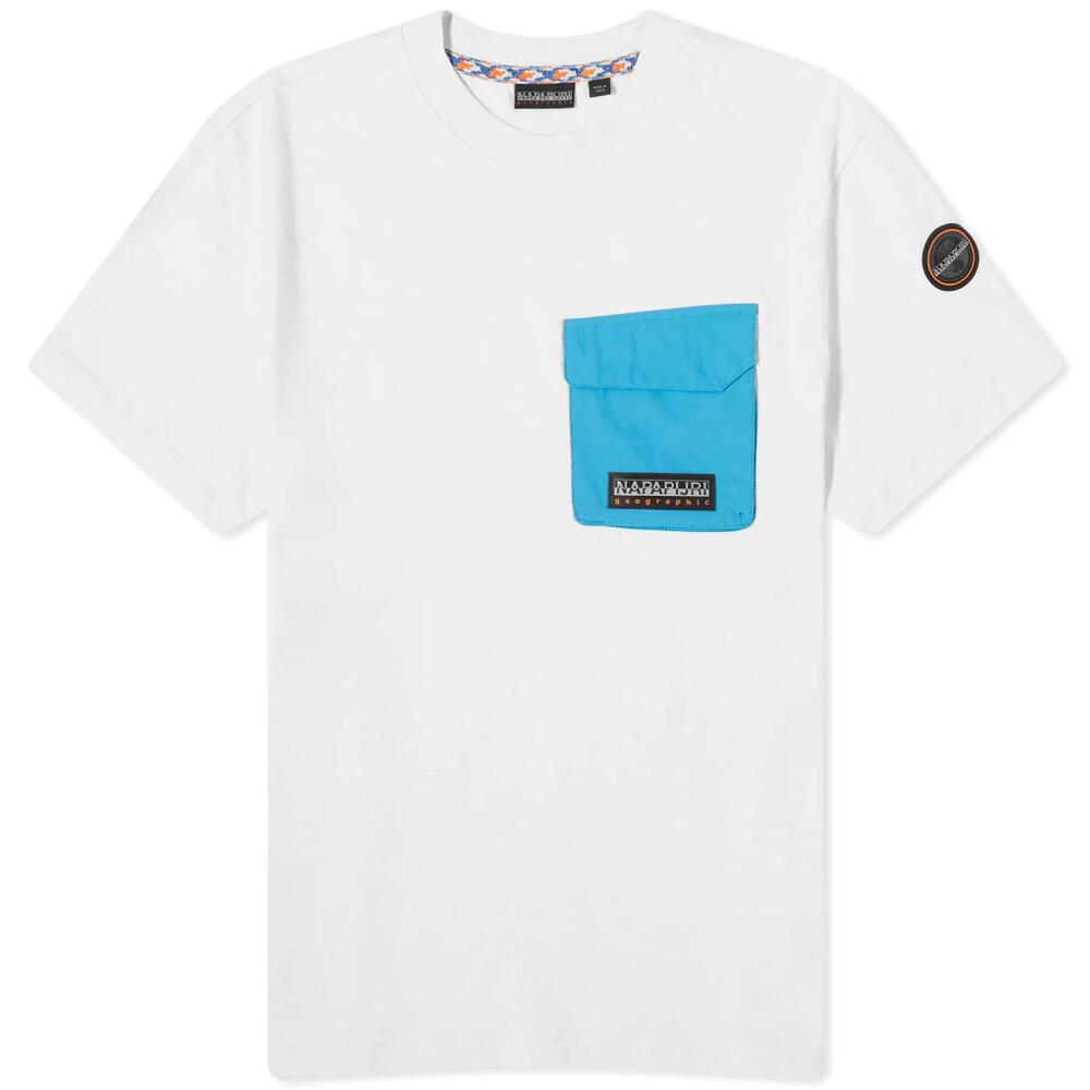 Napapijri Men's Pocket T-Shirt in White Cover