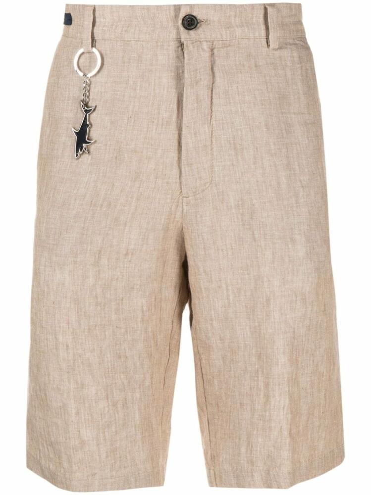 Paul & Shark keyring-attachment linen bermuda shorts - Brown Cover