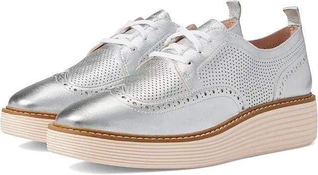 Cole Haan Originalgrand Platform Wing Tip Oxford (Silver Talca/Rose Smoke) Women's Shoes Cover