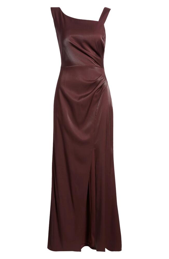 Alex Evenings Asymmetric Neck Gown in Maroon Cover