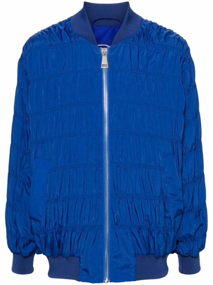 Khrisjoy ruched-detail oversize jacket - Blue Cover