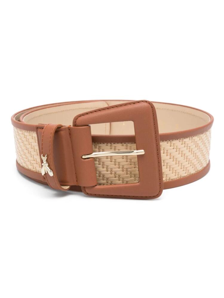 Patrizia Pepe interwoven-design belt - Neutrals Cover