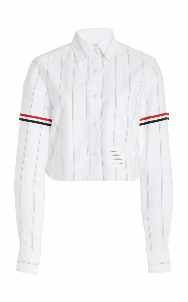 Thom Browne - Cropped Cotton Shirt - White Cover