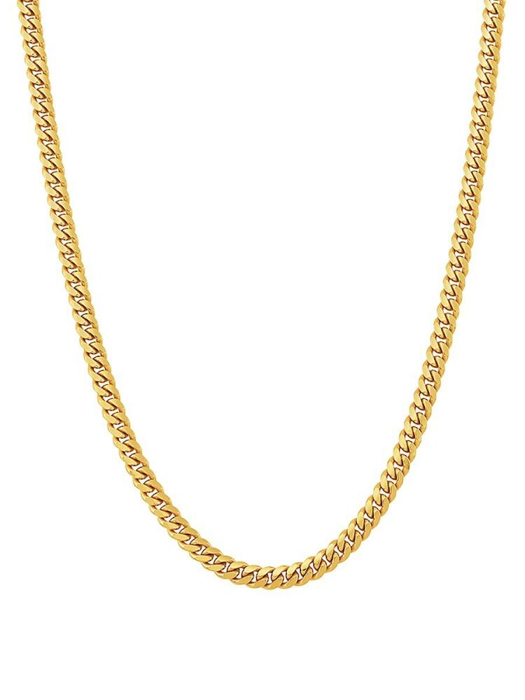 Saks Fifth Avenue Made in Italy Men's Basic 18K Goldplated Sterling Silver Curb Chain Necklace/24" Cover