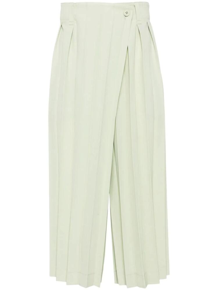 Homme Plissé Issey Miyake Edge Ensemble pleated cropped trousers - Green Cover