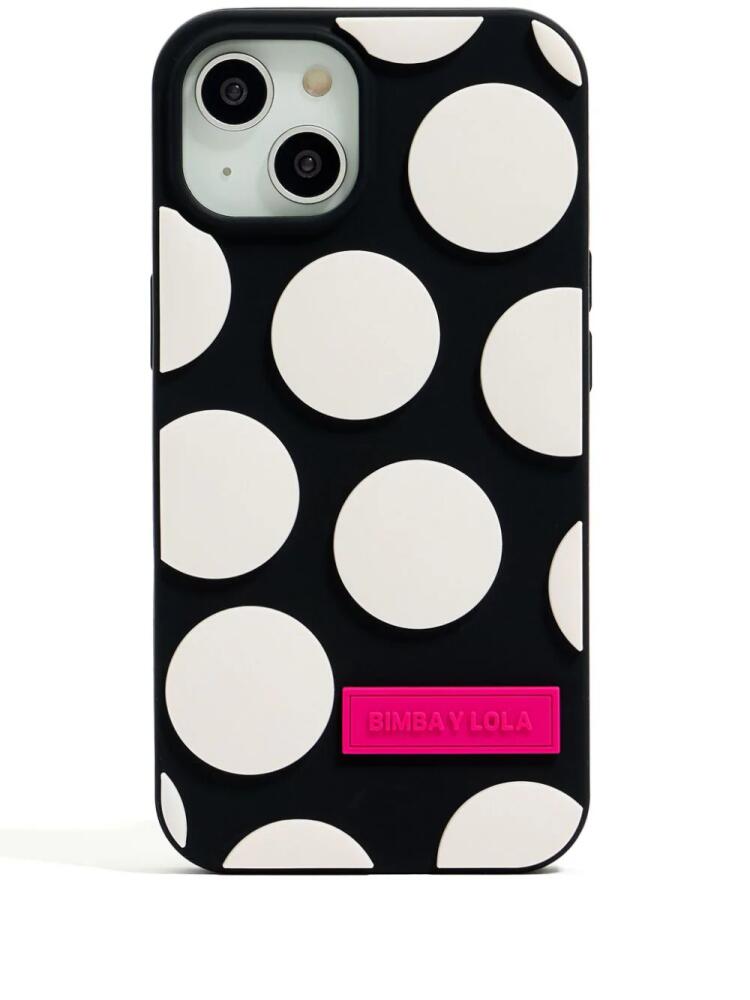 Bimba y Lola polka-dot iPhone 13 case - Black Cover