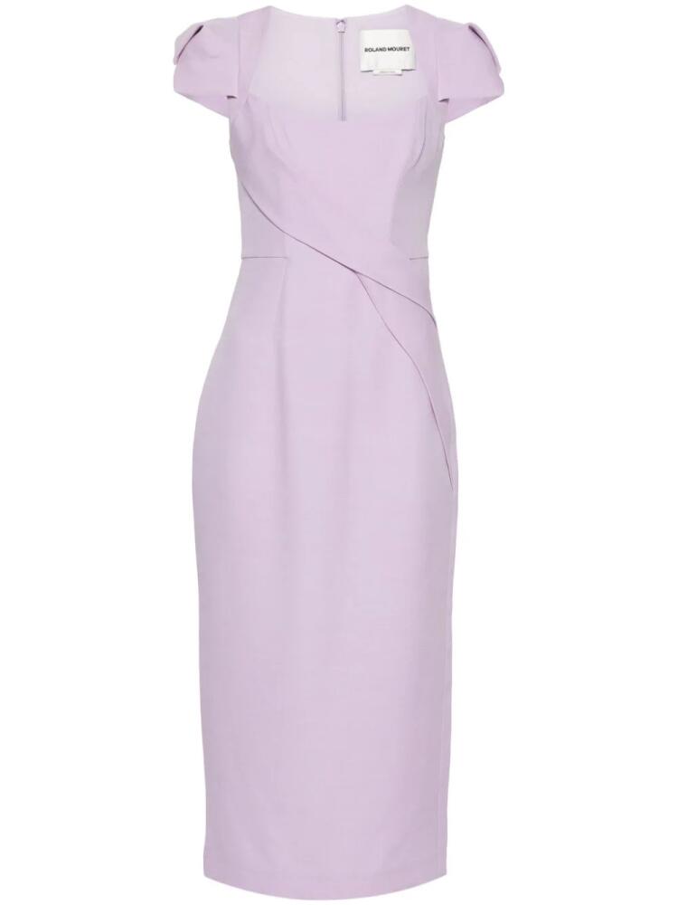 Roland Mouret textured pleated midi dress - Purple Cover