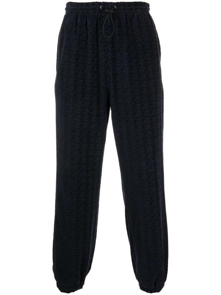 Alexander Wang monogram-embossed drawstring track pants - Blue Cover