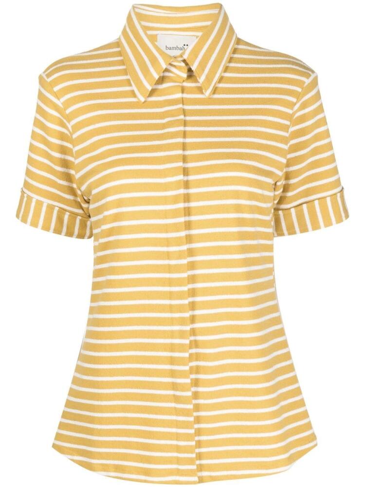 Bambah striped short-sleeve shirt - Yellow Cover