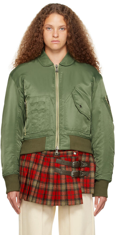 Andersson Bell Khaki Carlee Bomber Jacket Cover