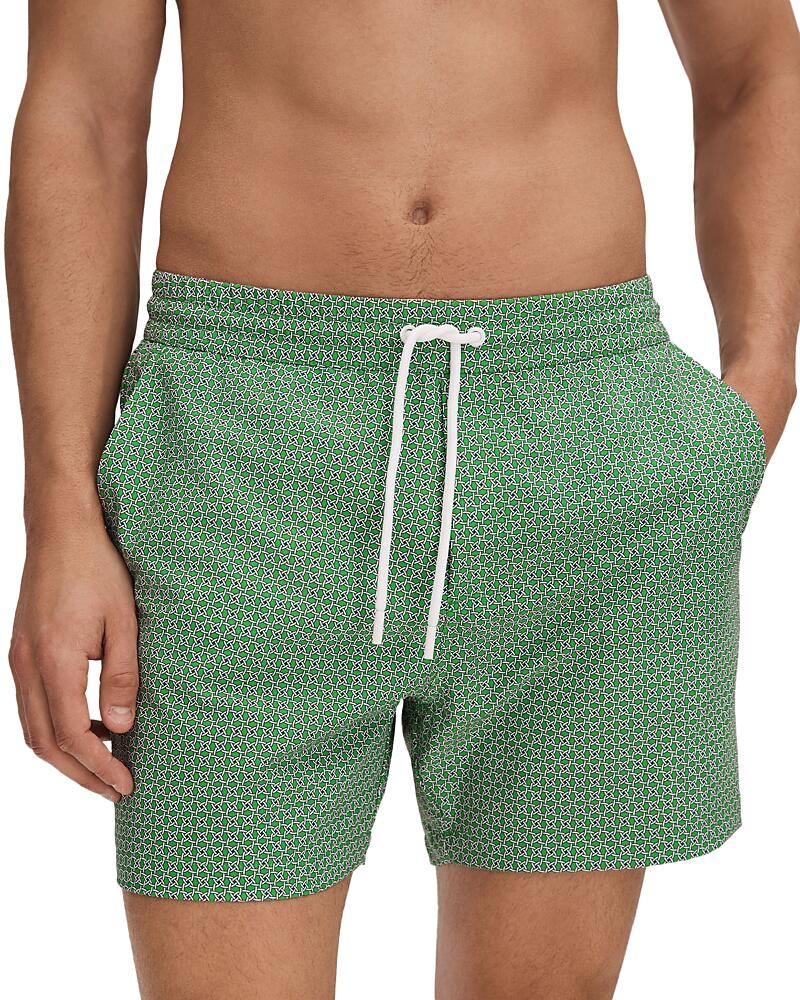 Reiss Shape Printed Drawstring 6.5 Swim Trunks Cover