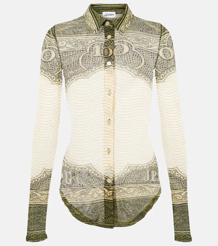 Jean Paul Gaultier Printed mesh shirt Cover