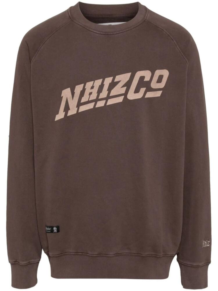 izzue logo print sweatshirt - Brown Cover