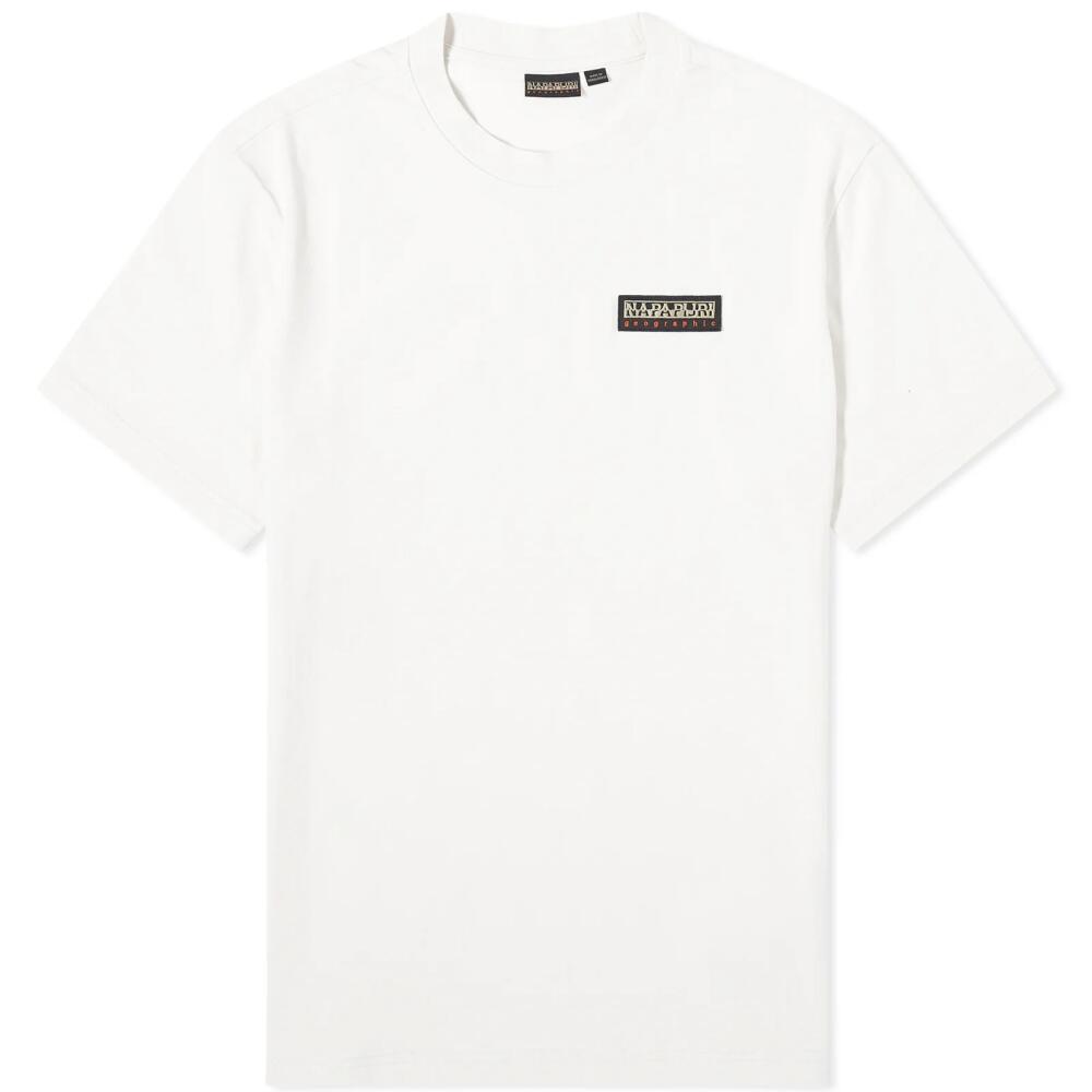 Napapijri Men's Iaato Logo T-Shirt in Whisper White Cover