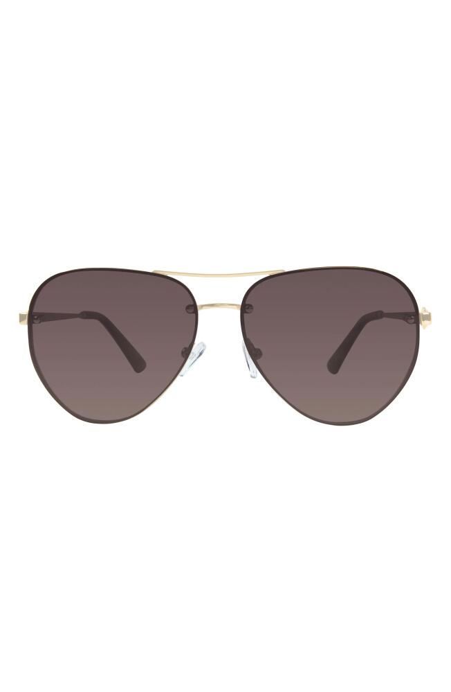 Kurt Geiger London 60mm Aviator Sunglasses in Gold/Brown Cover