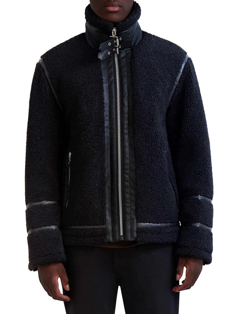 Karl Lagerfeld Paris Men's Faux Shearling Jacket - Black Cover