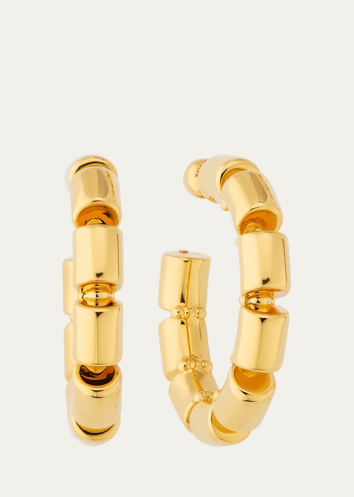 ALAIA Goldtone Coil Hoop Earrings Cover