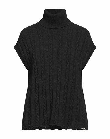 Semicouture Woman Turtleneck Steel grey Wool, Polyamide Cover