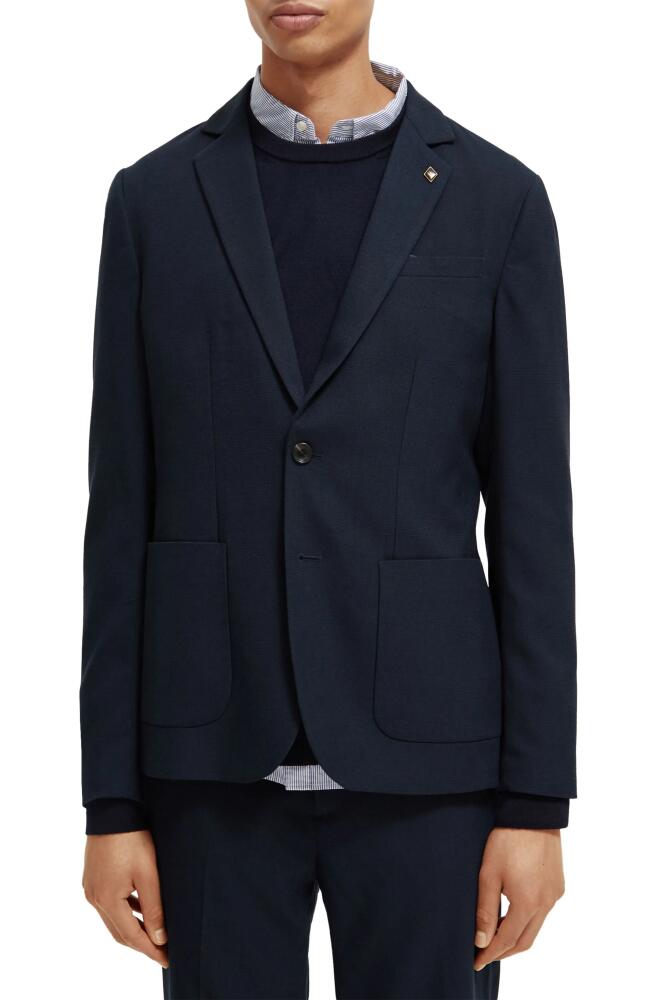 Scotch & Soda Unconstructed Stretch Blazer in 6470-Night Check Cover