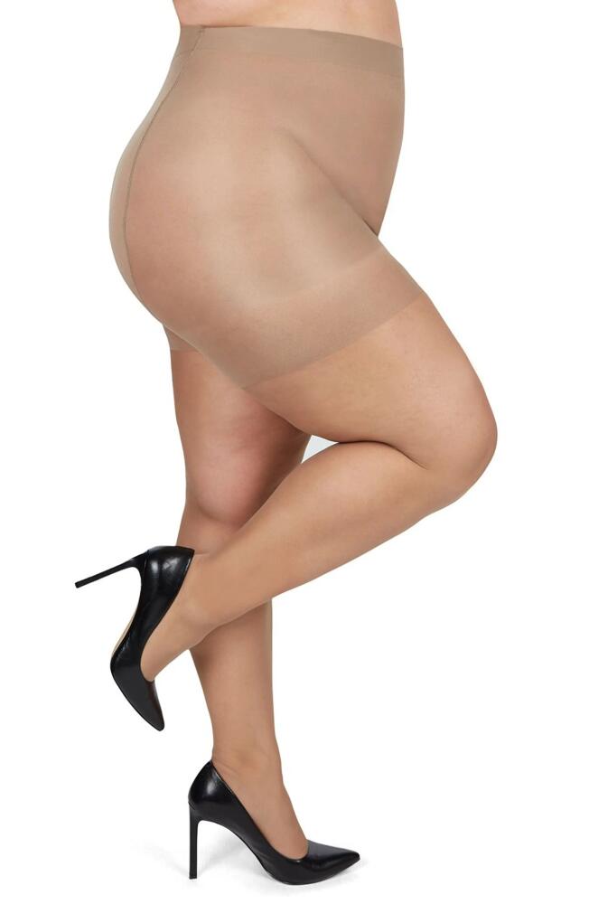 MeMoi Curvy Silky Sheer Tights in City Beige Cover