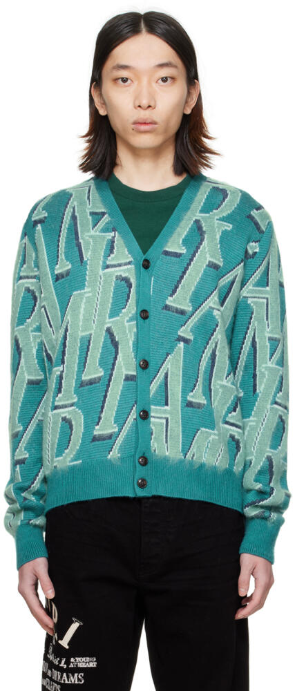 AMIRI Blue Repeat Cardigan Cover