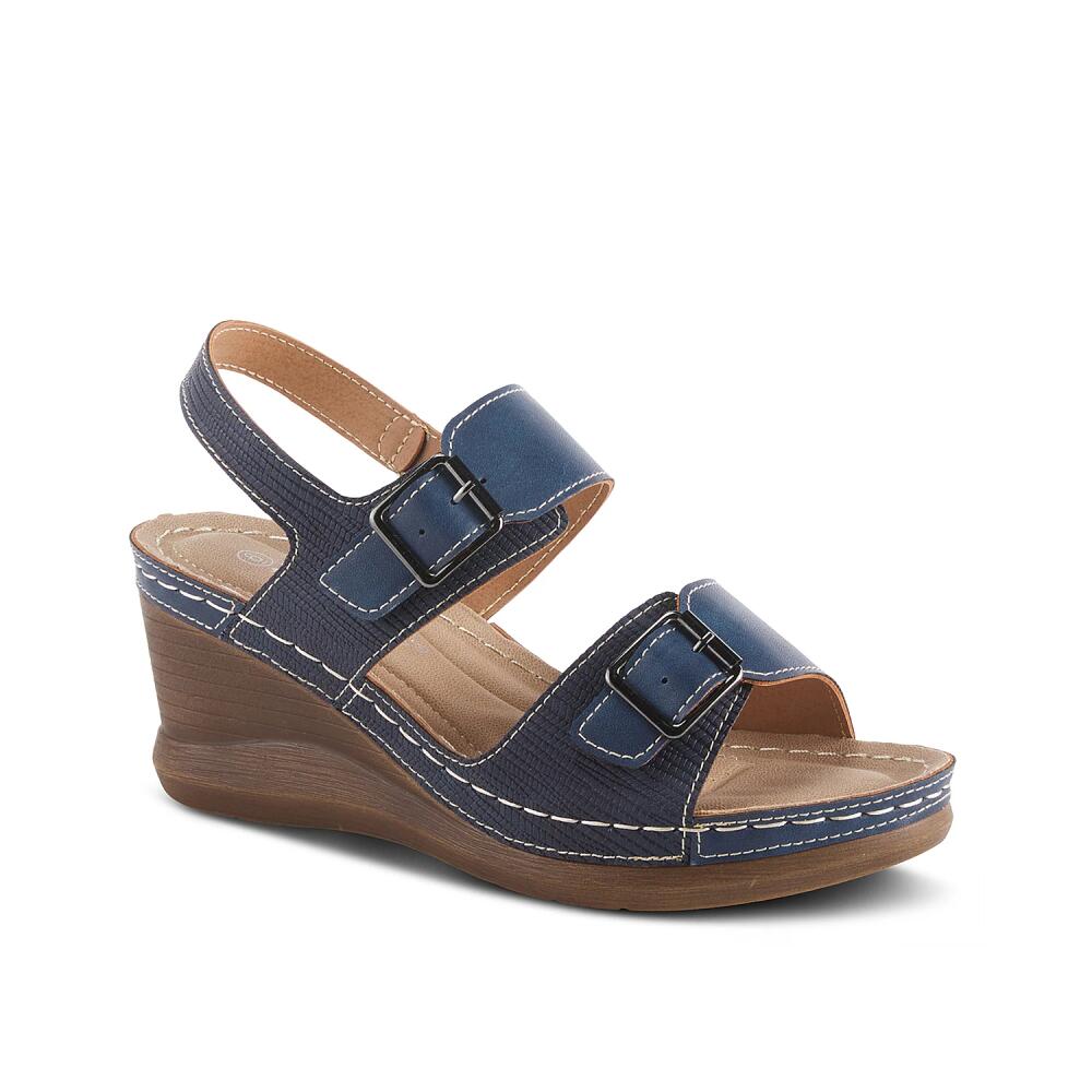 Patrizia by Spring Step Tavlin Wedge Sandal | Women's | Navy Cover