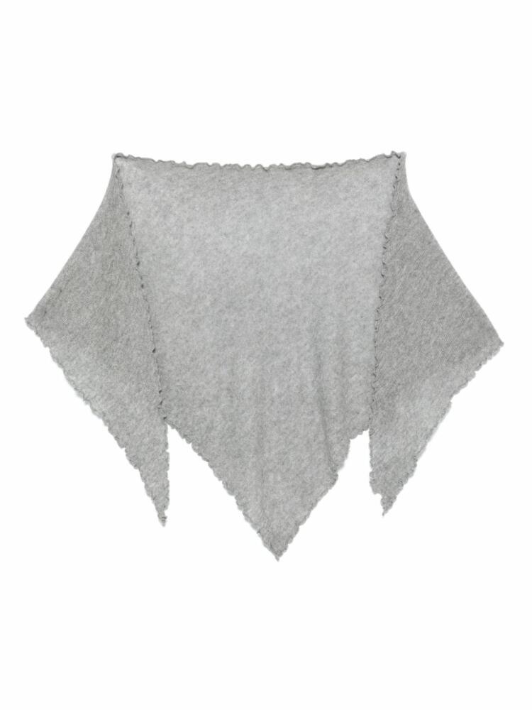 Allude lettuce-hem scarf - Grey Cover