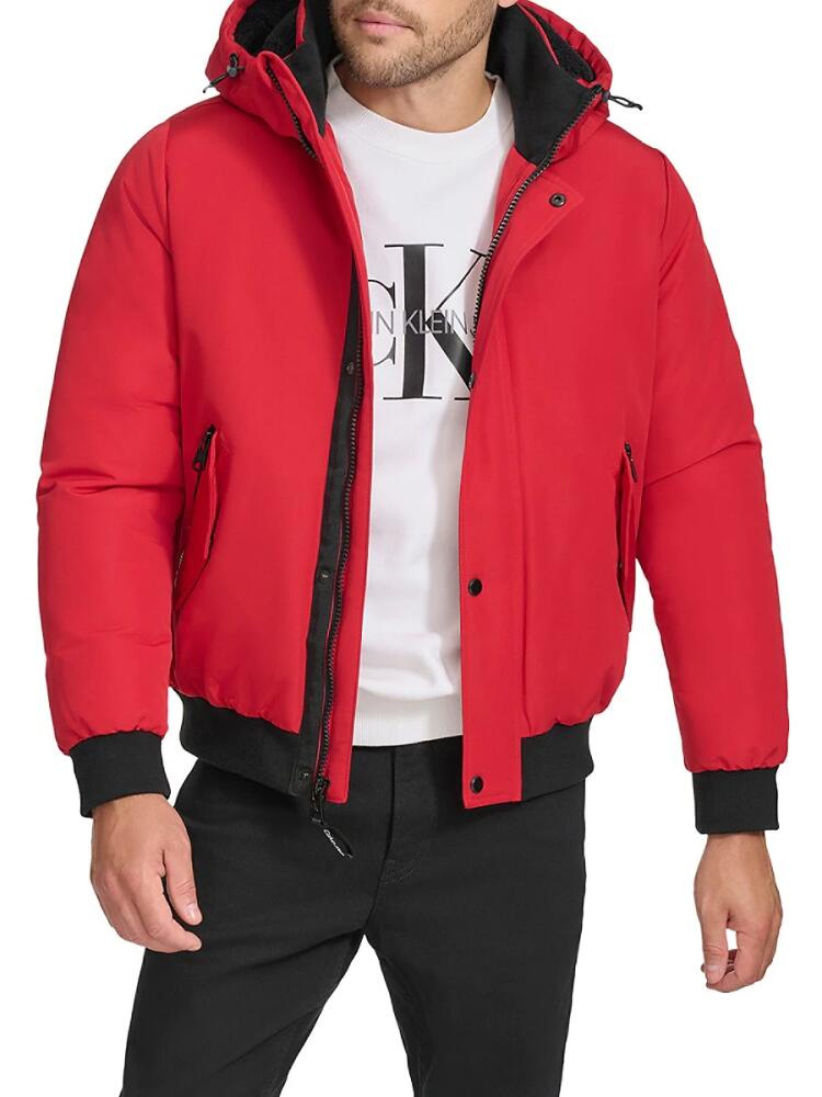 Calvin Klein Men's Arctic Faille Parka Bomber - Deep Red Cover