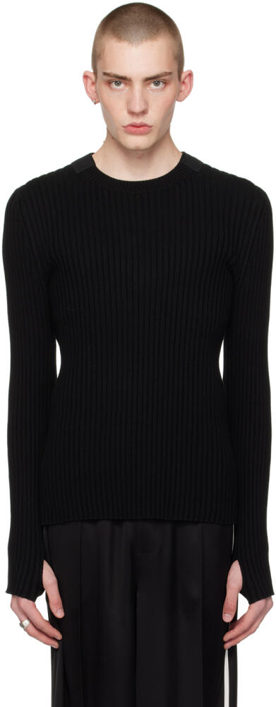 Helmut Lang Black Cutout Sweater Cover