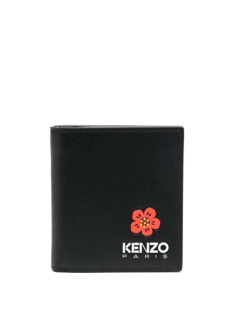 Kenzo floral logo-print bi-fold wallet - Black Cover