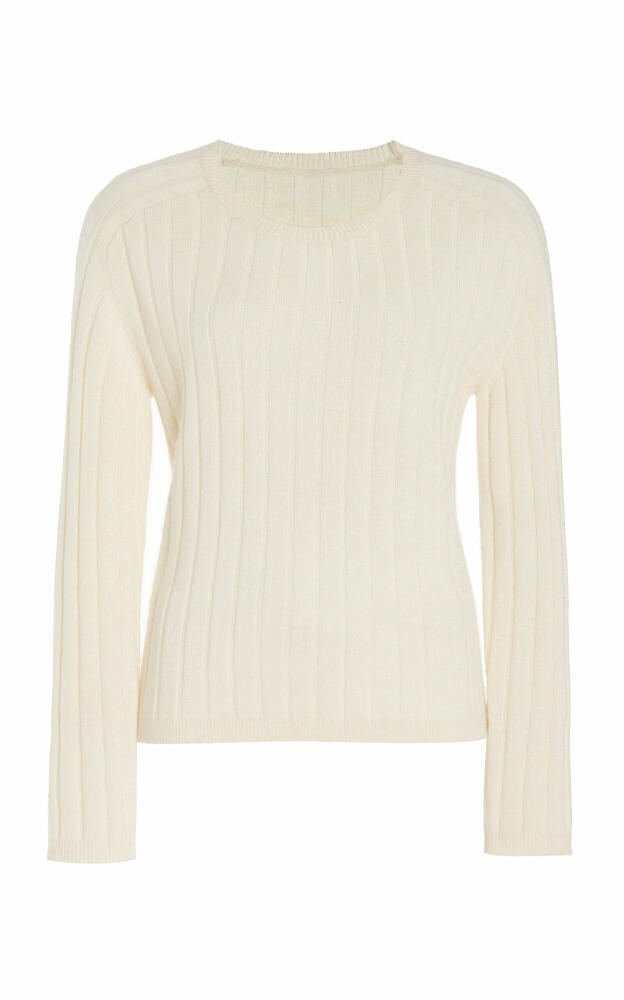 NILI LOTAN - Alise Ribbed Silk-Cashmere Sweater - Ivory Cover