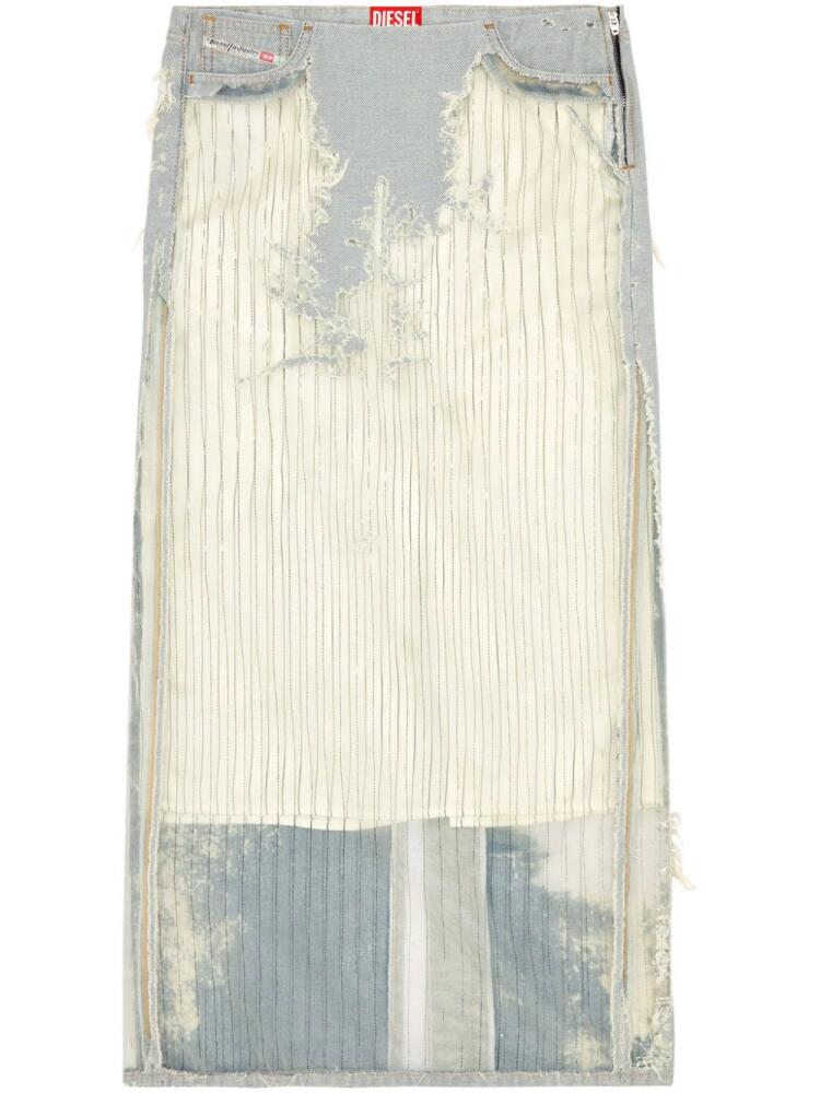 Diesel De-Pigo-Fse pinstripe devoré skirt - White Cover