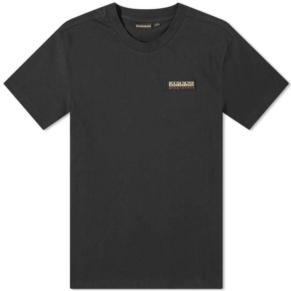 Napapijri Men's Iaato Logo T-Shirt in Black Cover