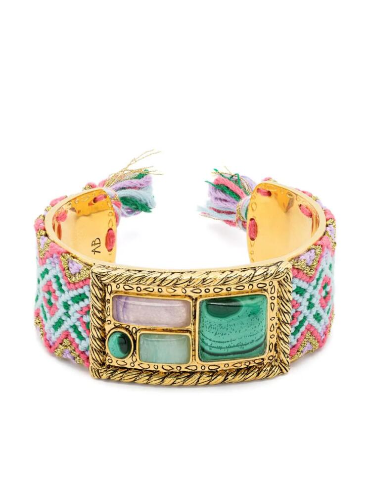 Aurelie Bidermann Malli embroidered bracelet - Gold Cover