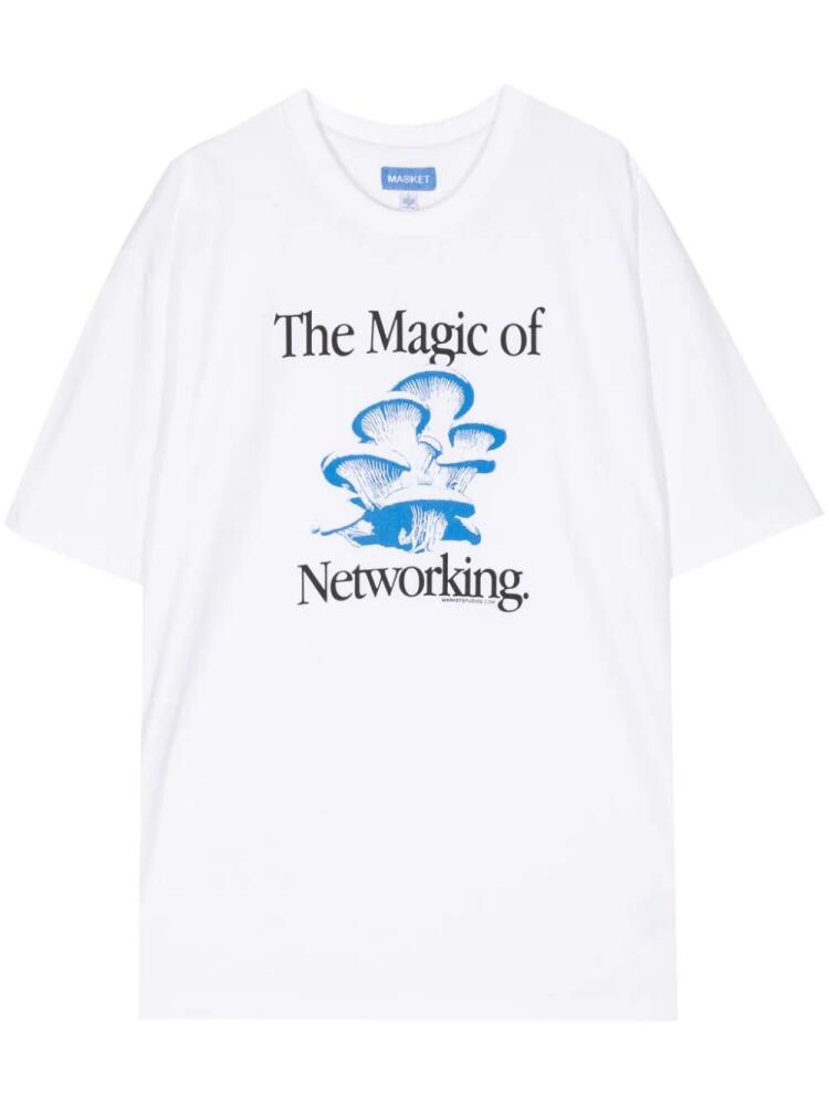 MARKET Social Network cotton T-shirt - White Cover