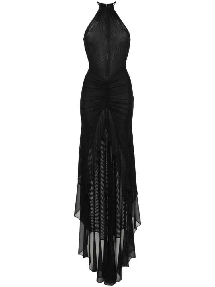 David Koma mesh-design maxi dress - Black Cover