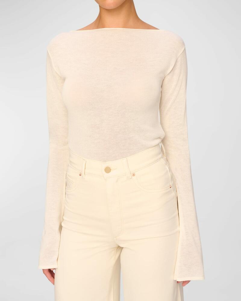 DL1961 Long-Sleeve Boat-Neck Top Cover