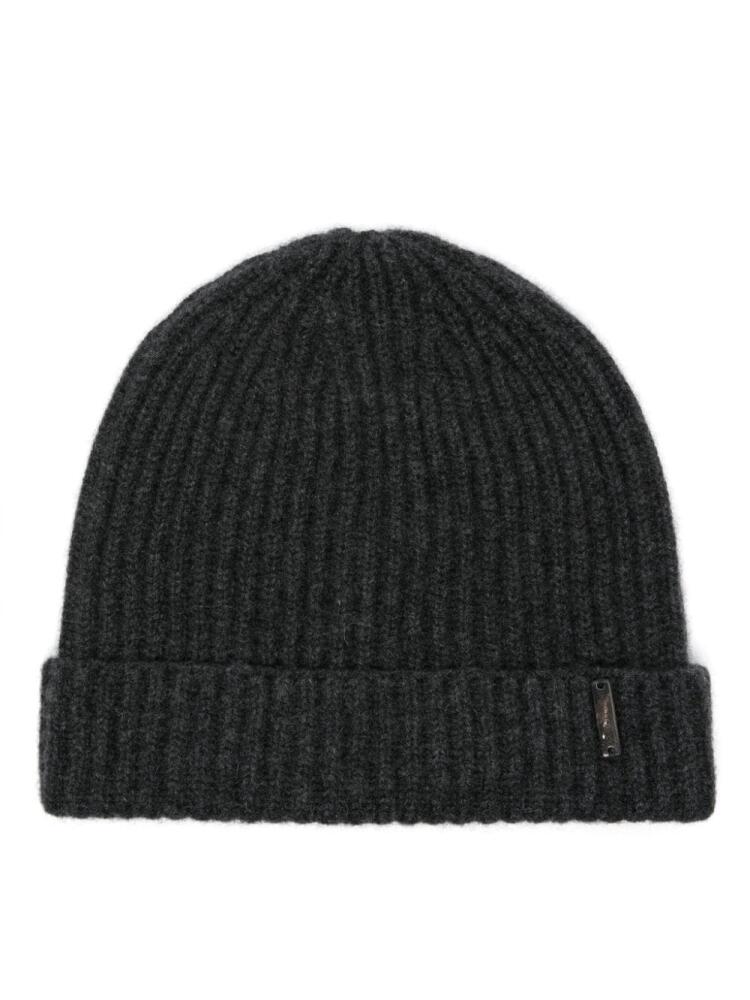 Corneliani ribbed-knit cashmere beanie - Grey Cover