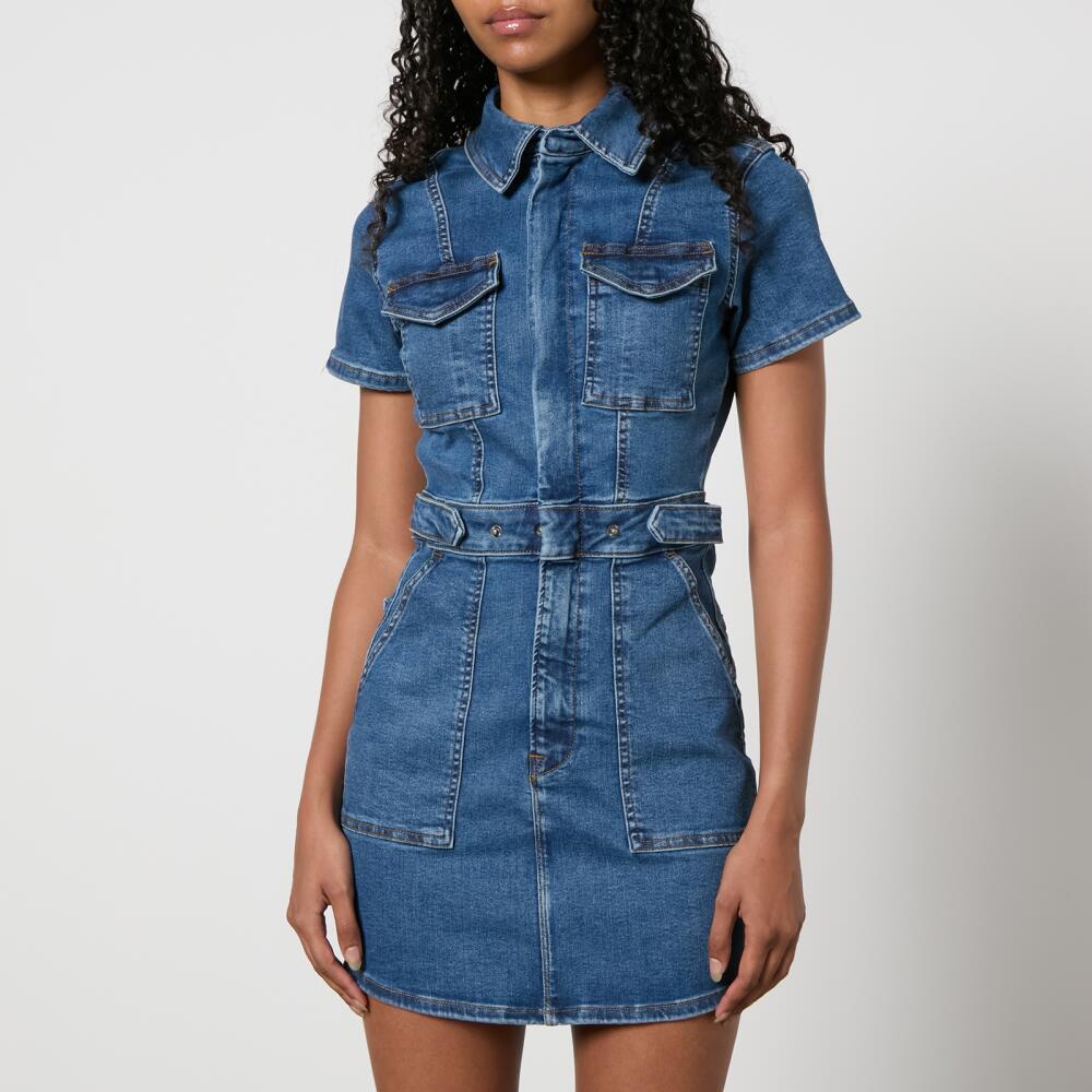 Good American Fit For Success Denim Mini Dress Cover