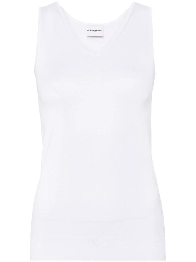 Claudie Pierlot mélange V-neck tank top - White Cover