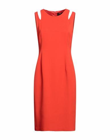 Trussardi Woman Midi dress Tomato red Viscose, Elastane Cover