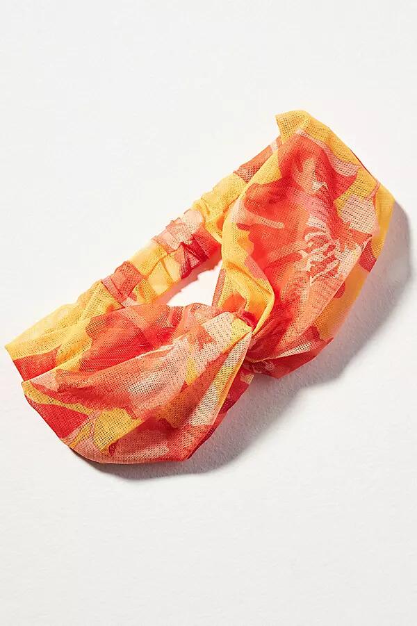 By Anthropologie Vibrant Floral Twist Headband Cover