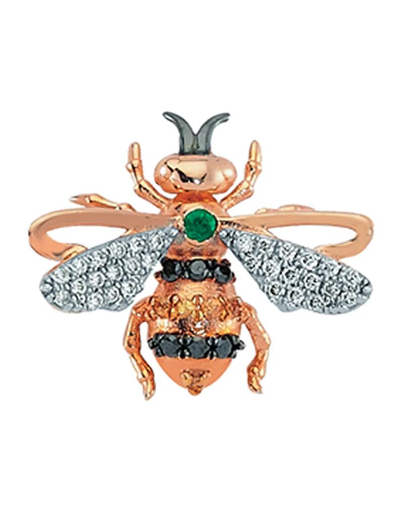 BeeGoddess Honey Bee 14k Multi-Stone Earring, Single Cover