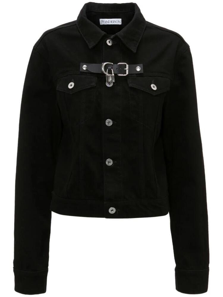 JW Anderson padlock-strap buttoned denim jacket - Black Cover