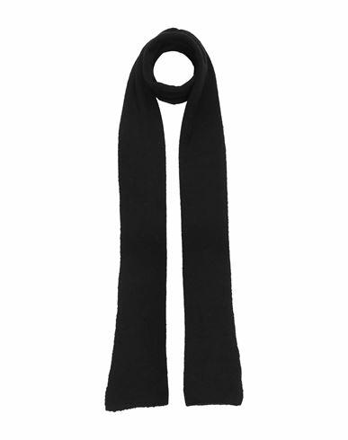 Solotre Woman Scarf Black Wool, Cashmere, Nylon Cover