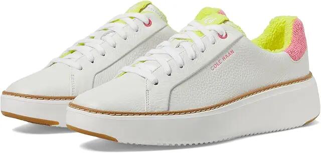 Cole Haan Grandpro Topspin Sneaker (White Tumbled Leather) Women's Shoes Cover